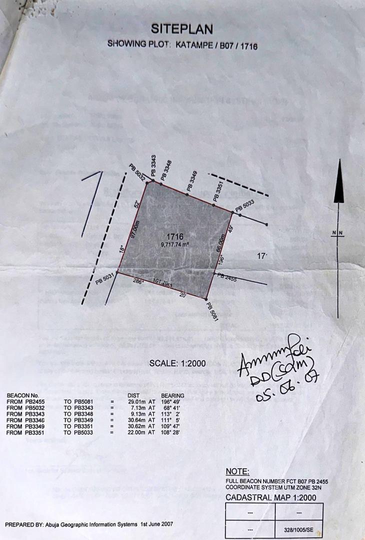 Katampe Plot